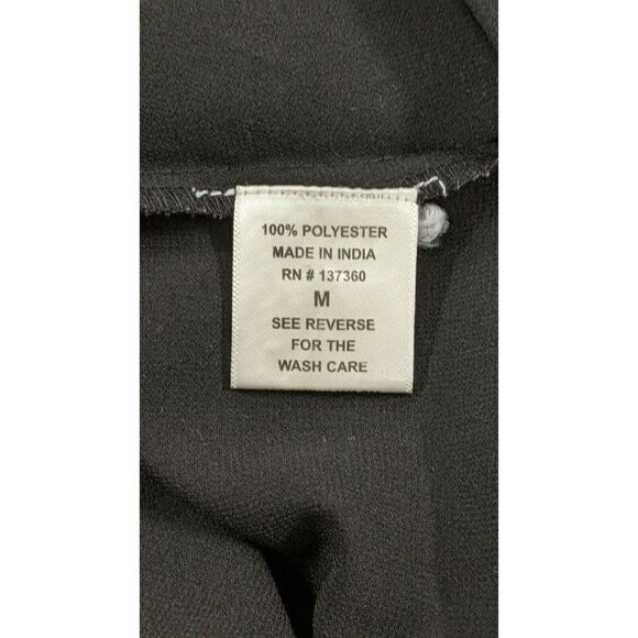 Live 4 Truth Womens Size Medium Black Gold Sheer Adjustable 3/4 Sleeves Hi Low - Picture 7 of 8